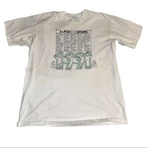 Vintage single stitch Alpine School 1991 Tshirt